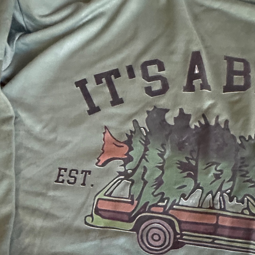 Green Graphic Sweatshirt Christmas vacation holiday sweatshirt - Picture 3 of 6